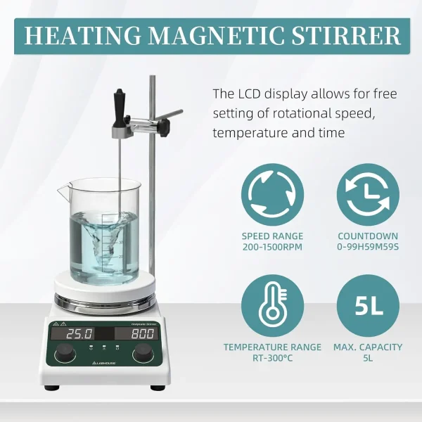 LHS-300 Magnetic Stirrer Hot Plate with Probe