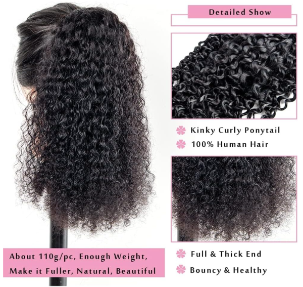 Kinky Curly Ponytail Extension