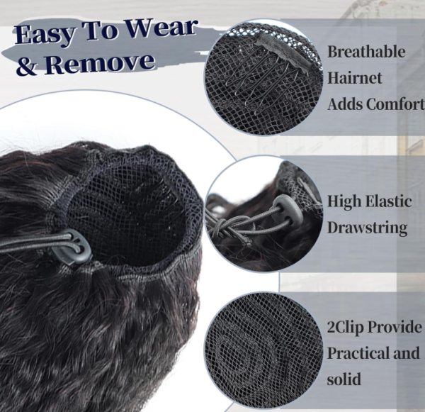 Kinky Straight Ponytail Extensions