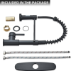 Matte Black Commercial Kitchen Faucet with Pull Down Sprayer